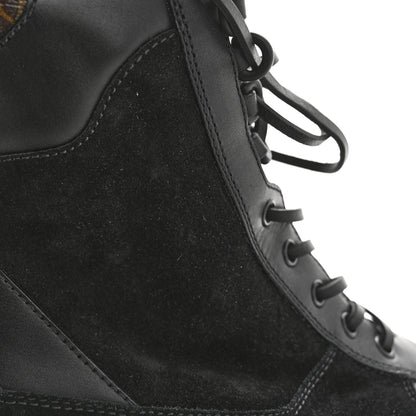 Louis Vuitton Suede Calfskin Monogram Laureate Platform Desert Boots 38 Black 10 of 11
