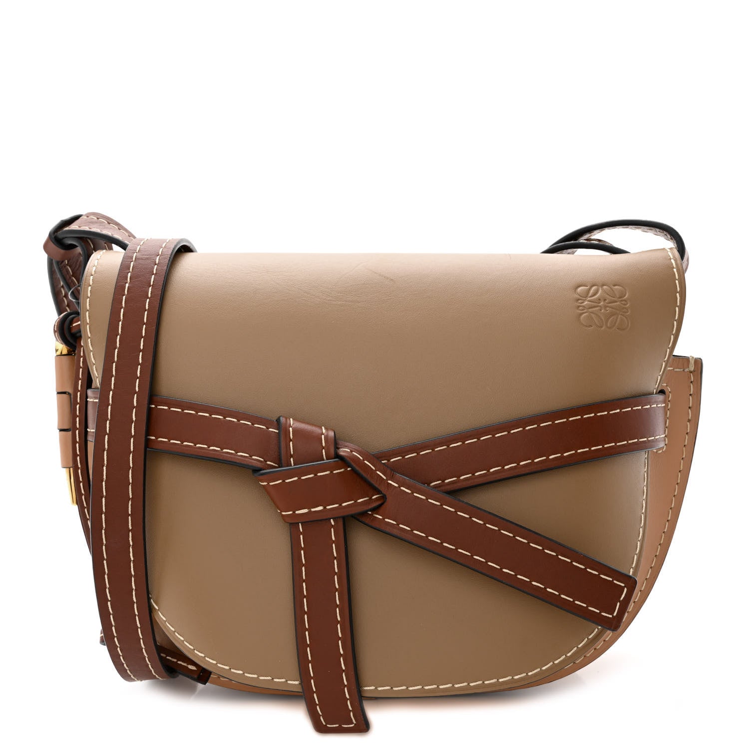 Loewe Calfskin Small Gate Crossbody Bag Mocca Powder 1 of 10