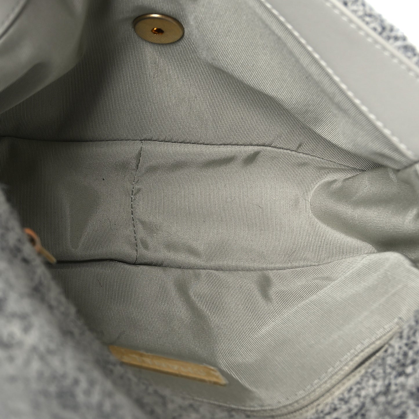 Tweed Quilted Medium Chanel 19 Flap Grey Ecru