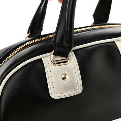 Christian Dior Calfskin Small Dior Vibe Zip Bowling Bag Blue White 10 of 10