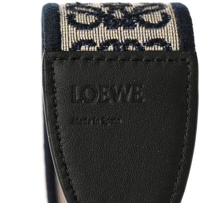 Loewe Calfskin Jacquard Anagram Strap Navy Black 4 of 7