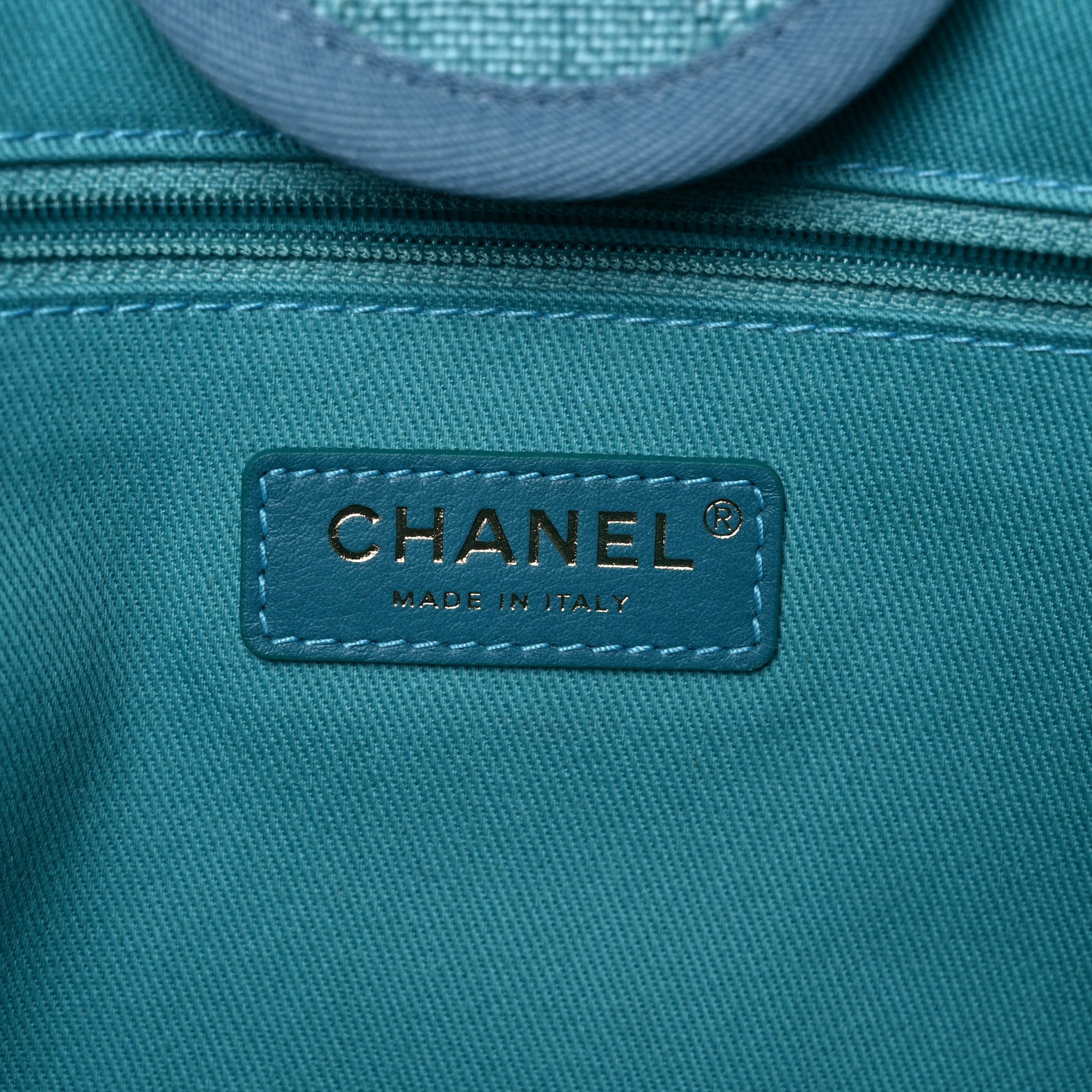 Chanel Mixed Fibers Striped Medium Deauville Tote Blue 6 of 11
