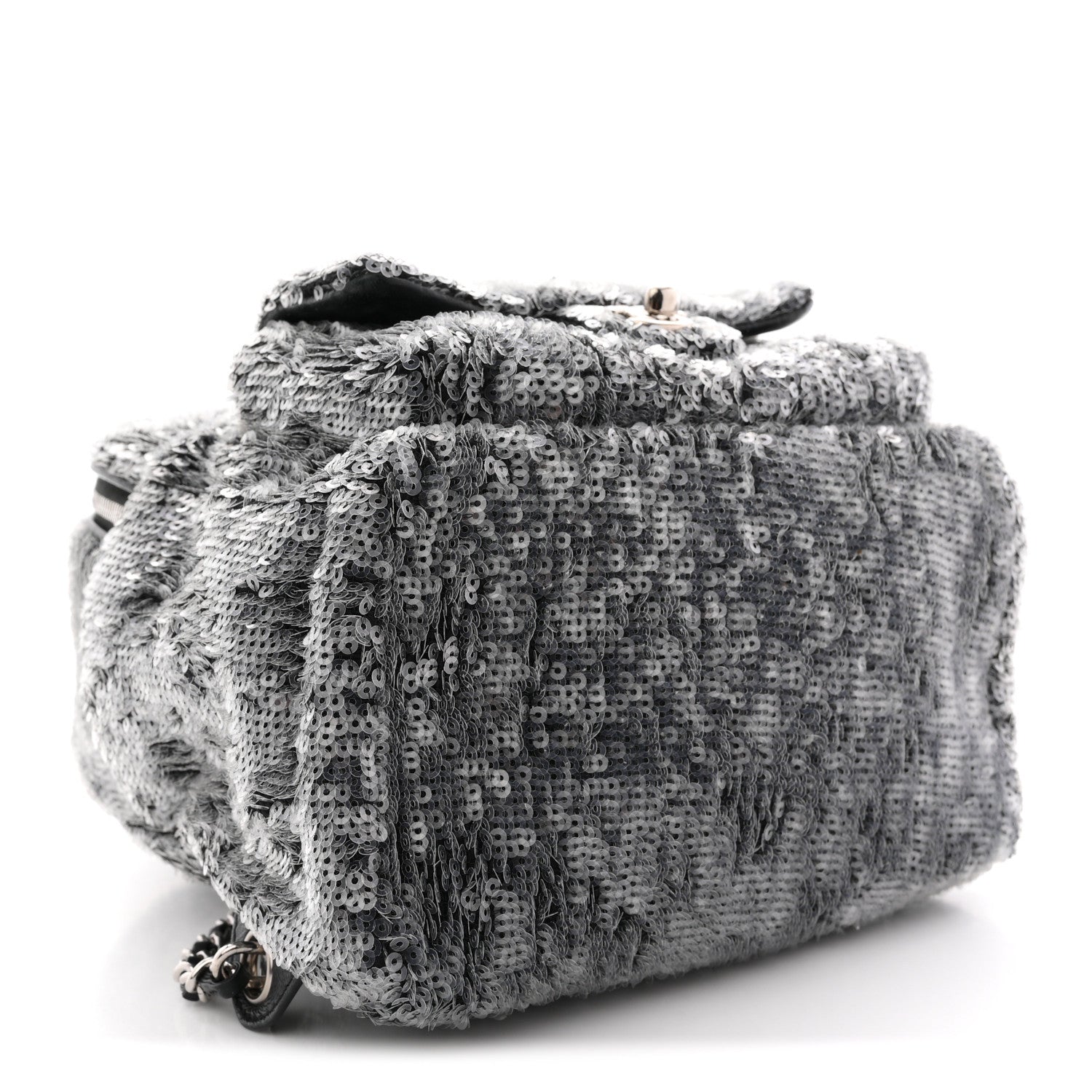 Chanel Sequin Waterfall Backpack Grey 4 of 10
