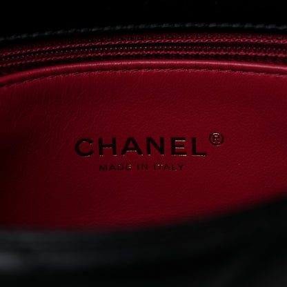 Chanel Lambskin Enamel Quilted Pending CC Square Flap Black 6 of 11