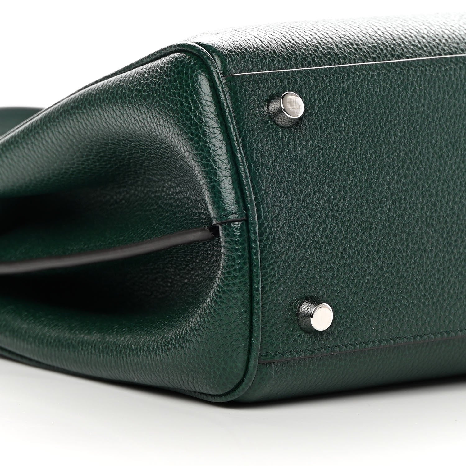 Gucci Grainy Calfskin Small Zumi Top Handle Bag Vintage Green 9 of 11