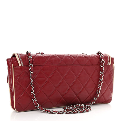 Chanel Lambskin East West Mademoiselle Flap Red 3 of 11