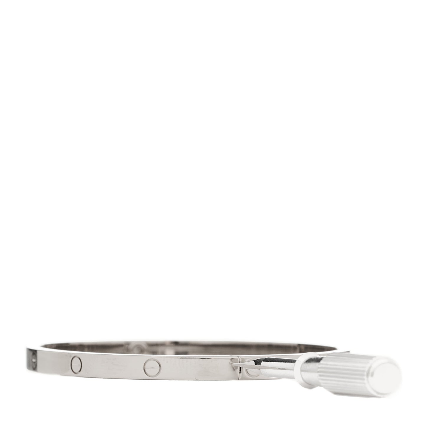 18K White Gold Small LOVE Bracelet 17