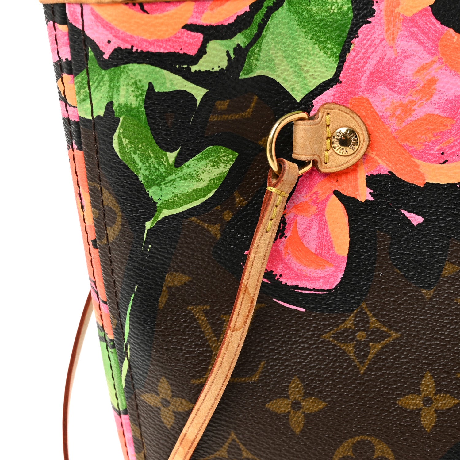 Louis Vuitton Monogram Roses Neverfull MM 11 of 14