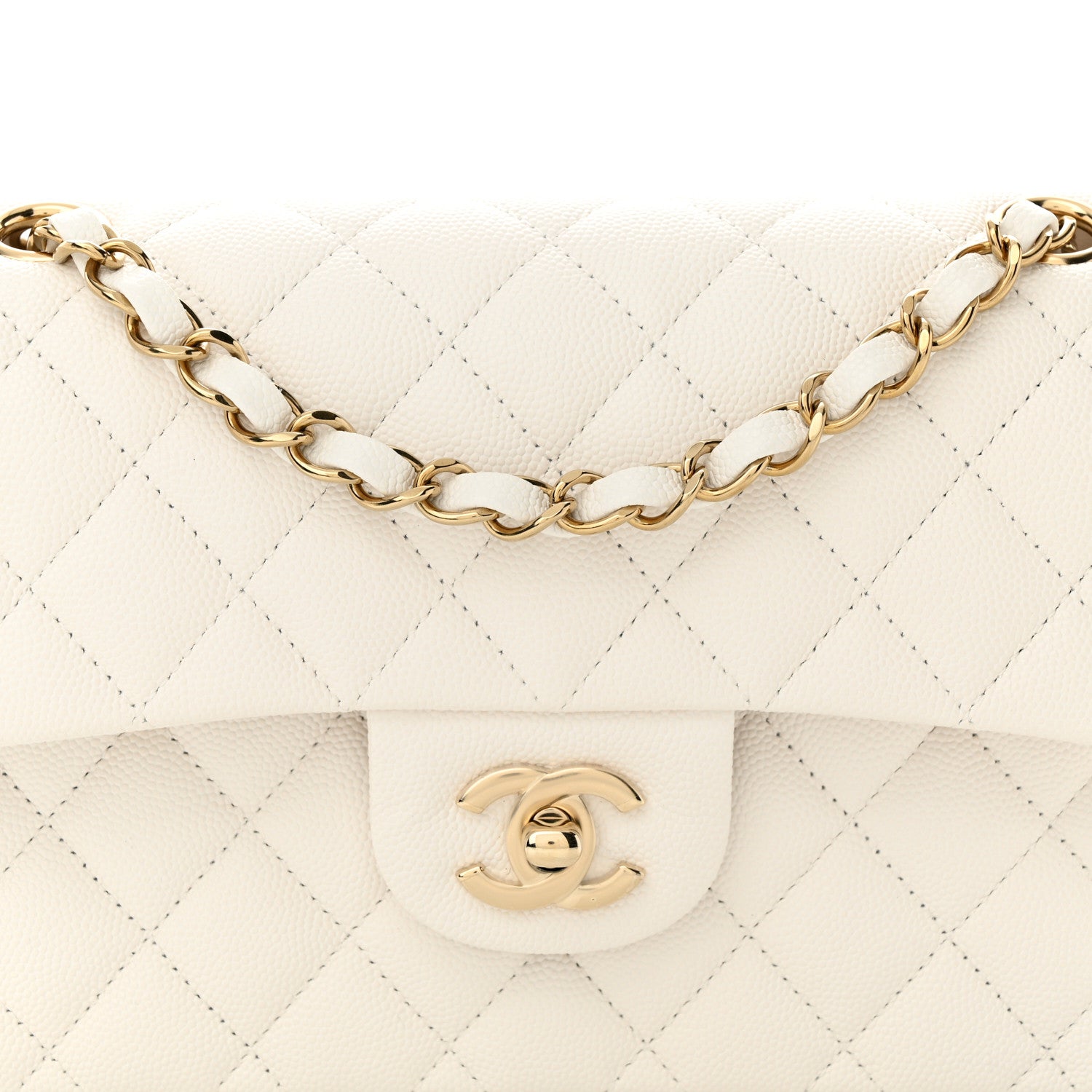 Chanel Caviar Quilted Small Double Flap White 8 of 11