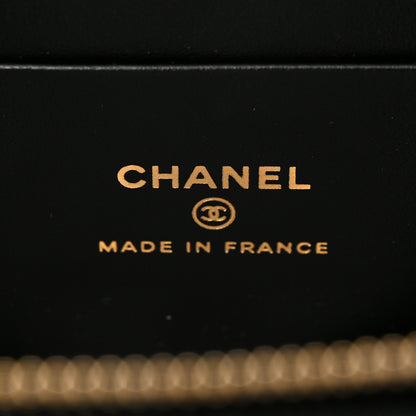 Chanel Caviar Quilted Enamel Coco Casino Small Vanity Case With Chain Black 6 of 10