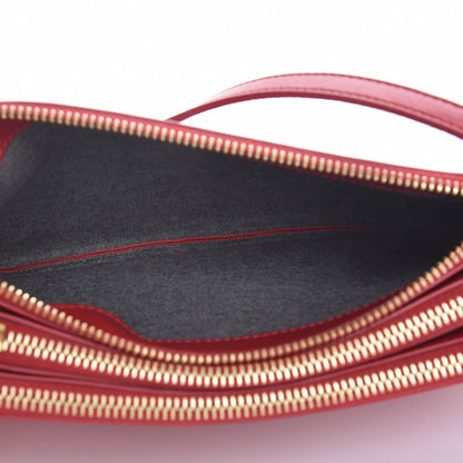 Celine Lambskin Small Trio Crossbody Bag Red 7 of 10