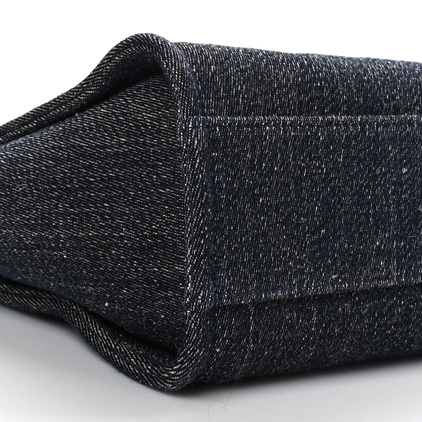 Denim Small Deauville Tote Dark Blue White