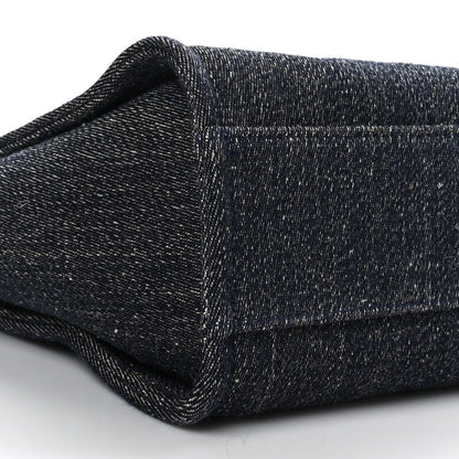 Chanel Denim Small Deauville Tote Dark Blue White 9 of 10
