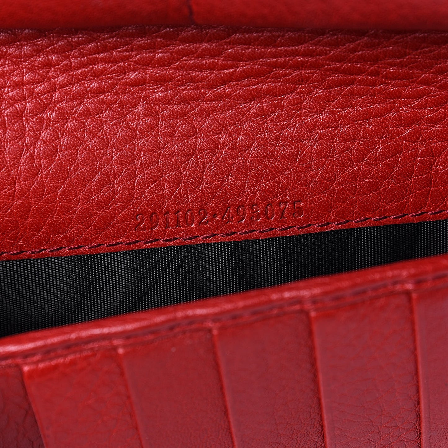 Pebbled Calfskin Soho Zip Around Wallet Red