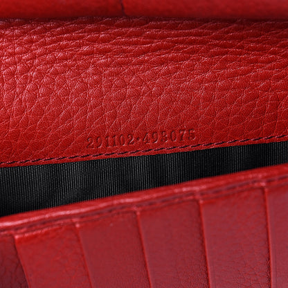 Gucci Pebbled Calfskin Soho Zip Around Wallet Red 7 of 14
