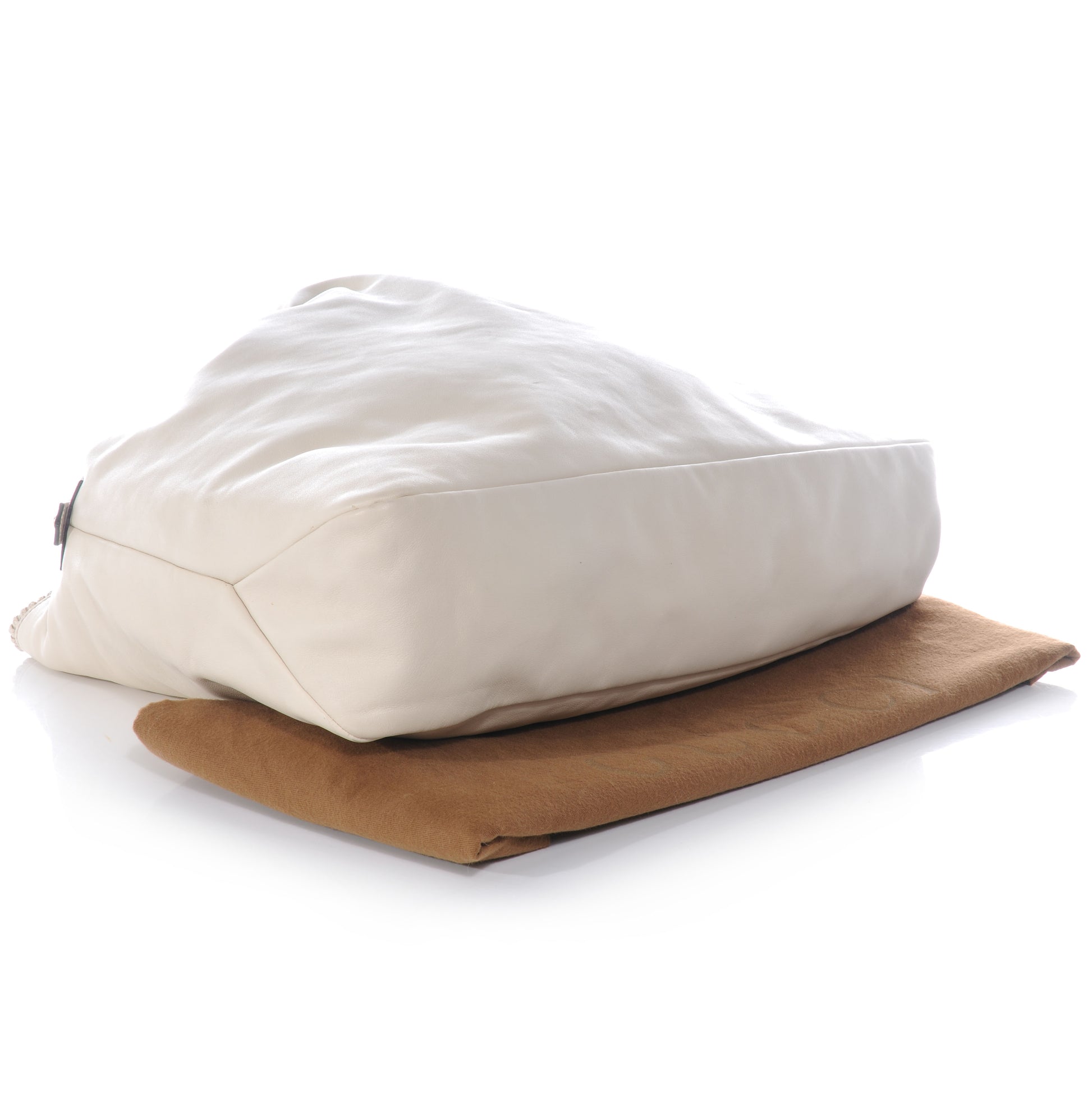 Gucci Leather Horsebit Chain Large Hobo Ivory 4 of 7