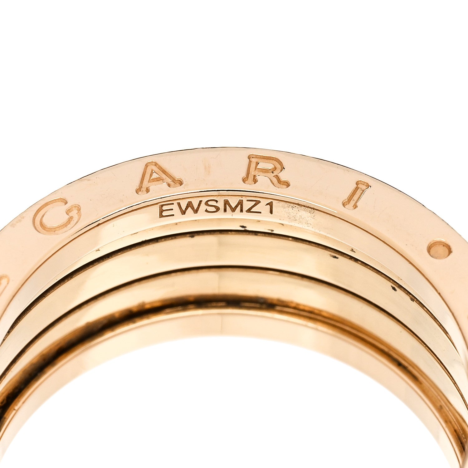 Bulgari 18K Yellow Gold B.Zero1 Two-Band Ring 61 9.5 5 of 5