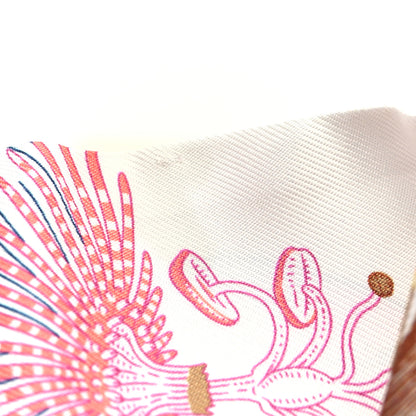 Hermes Silk Precious Paradise Twilly Rose Pale White Bleu 4 of 4