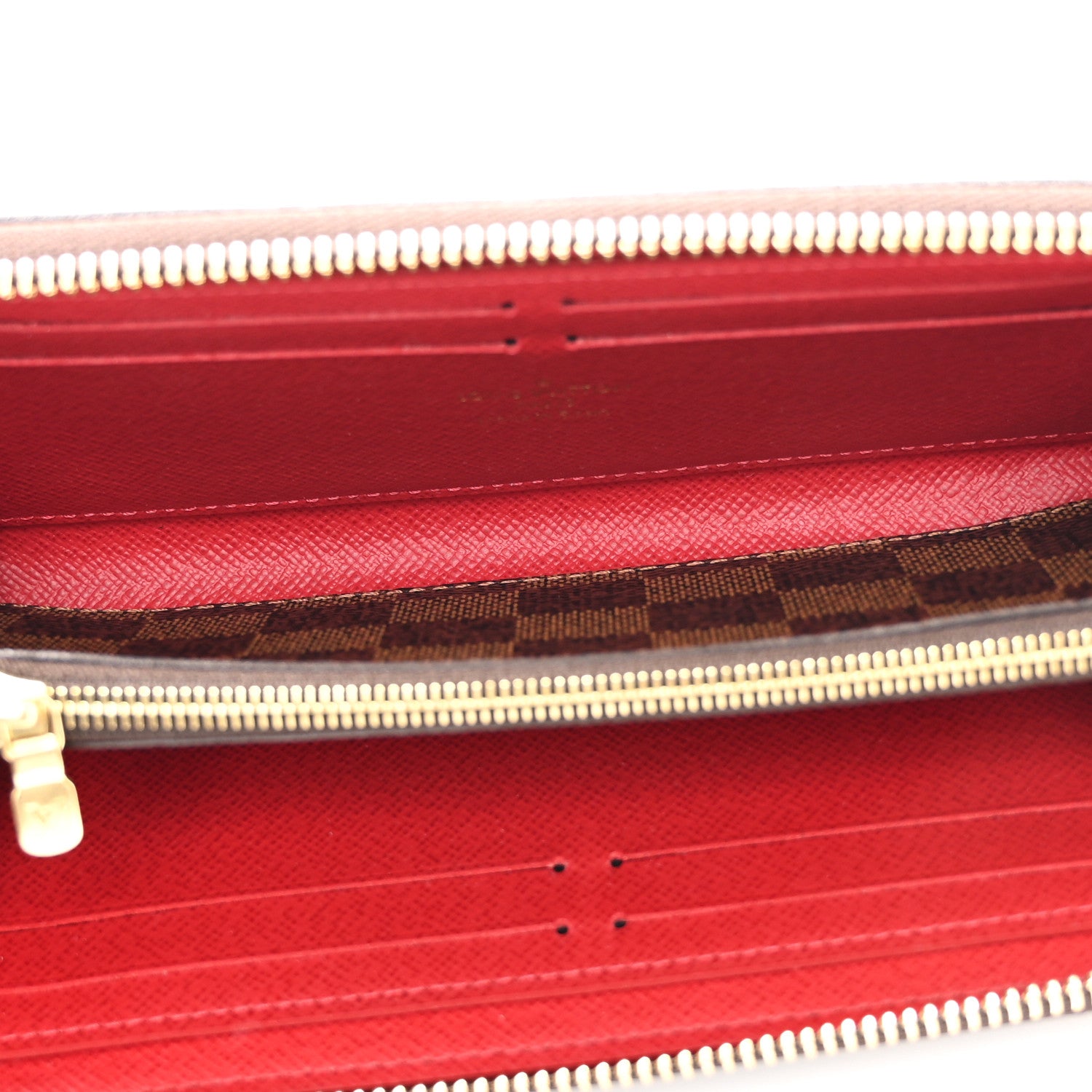 Louis Vuitton Damier Ebene Clemence Wallet Cherry 5 of 8