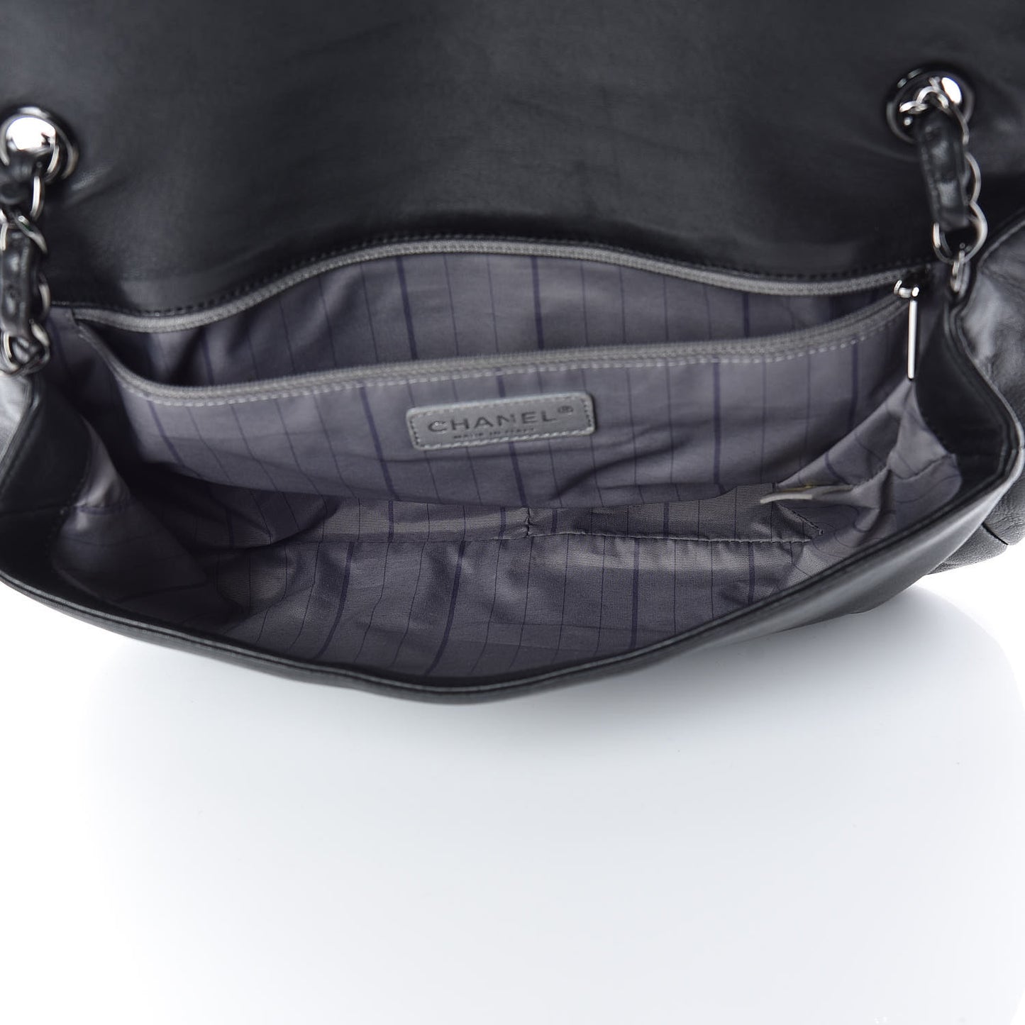 Lambskin Studded CC East West Flap Black