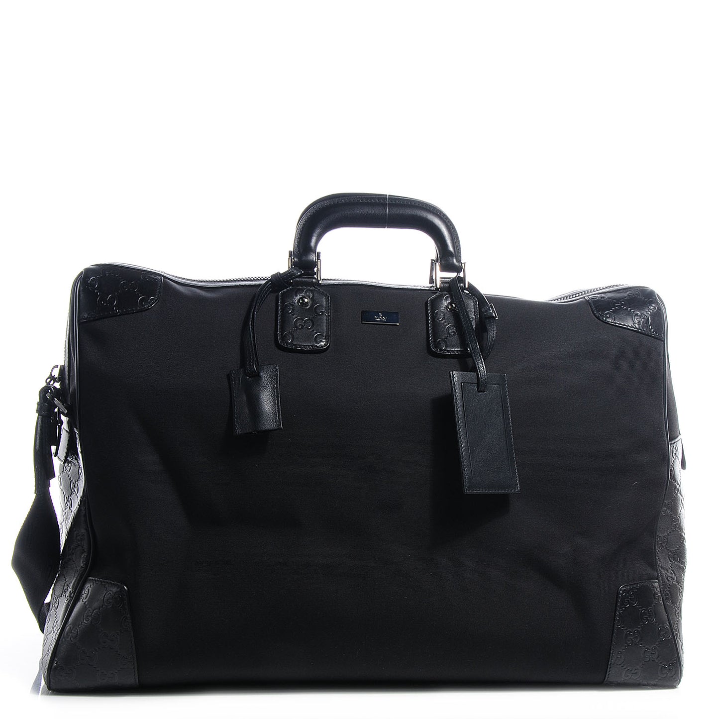 Guccissima Nylon Large Travel Tote Black