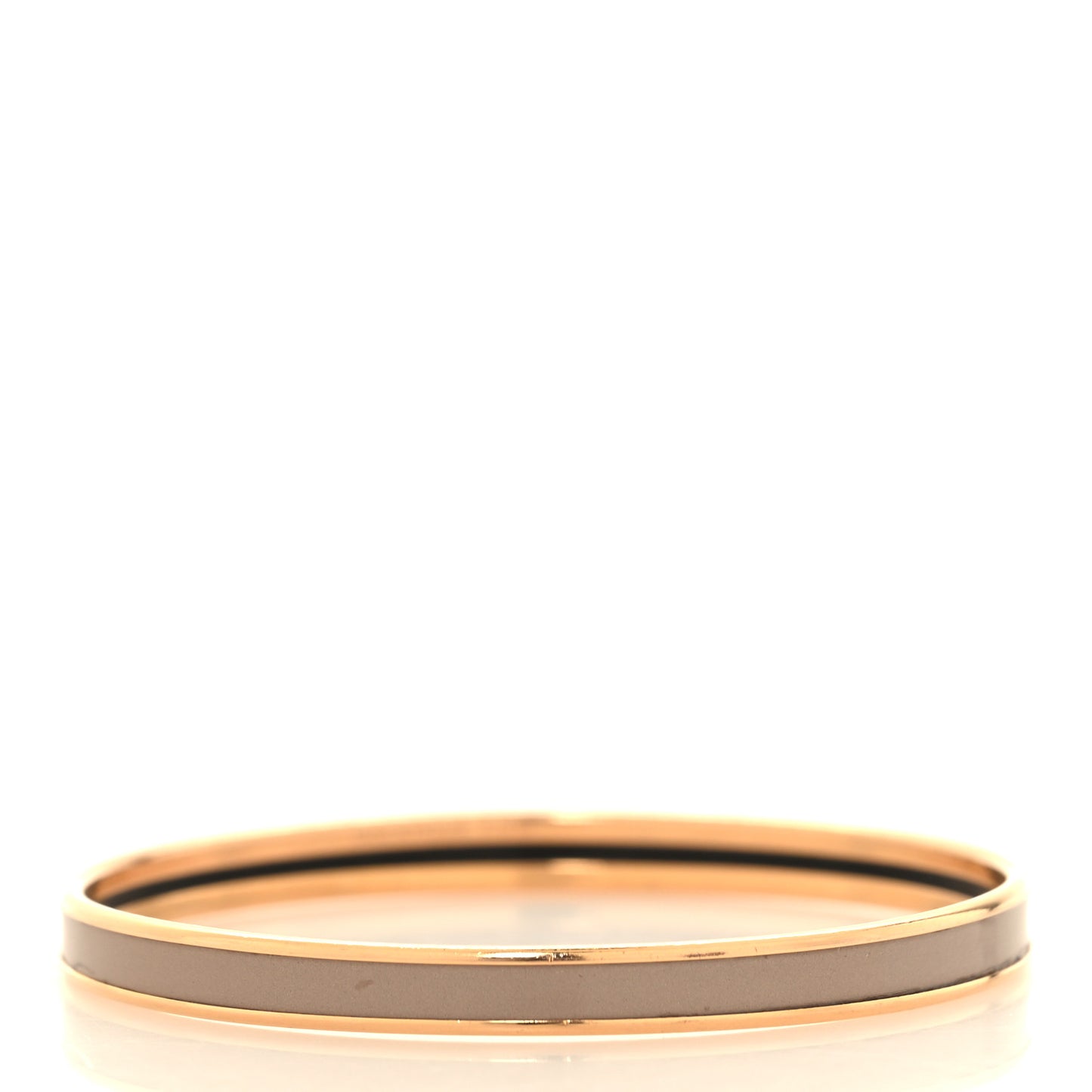 Enamel Printed Extra Narrow Bracelet Marron Glace
