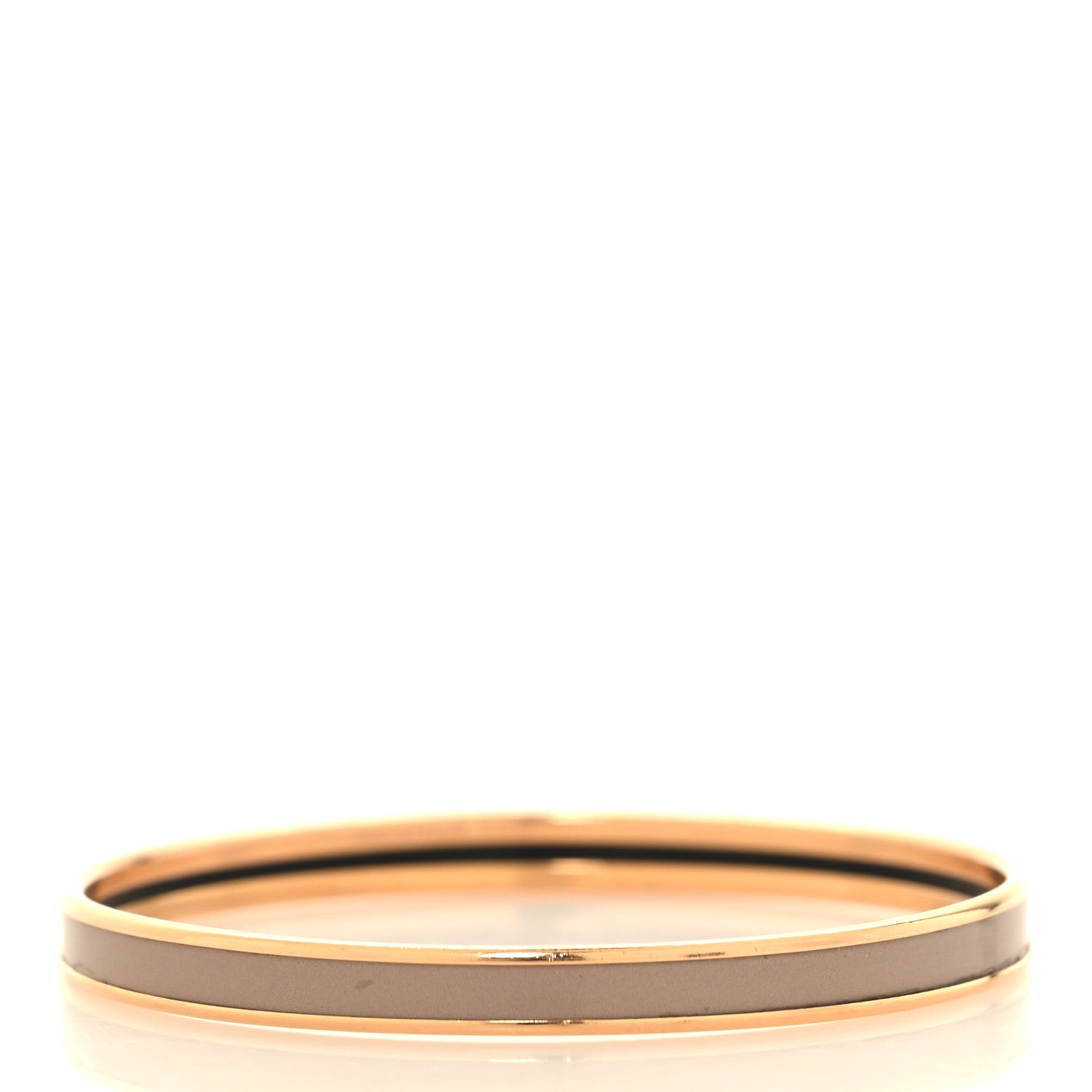 Hermes Enamel Printed Extra Narrow Bracelet Marron Glace 3 of 5