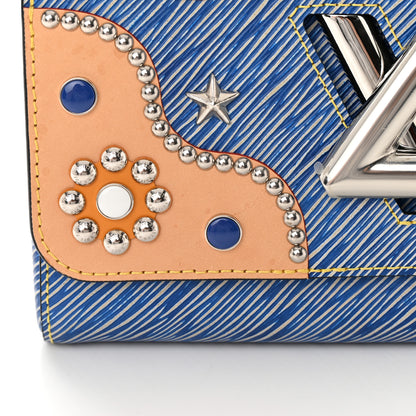 Louis Vuitton Epi Studded Twist Shoulder Bag MM Denim Light 11 of 13