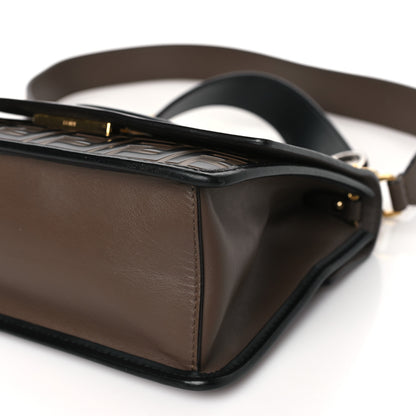 Fendi Vitello Century F is Fendi Bi-Color FF 1974 Embossed Kan I Shoulder Bag Maya Black 9 of 9