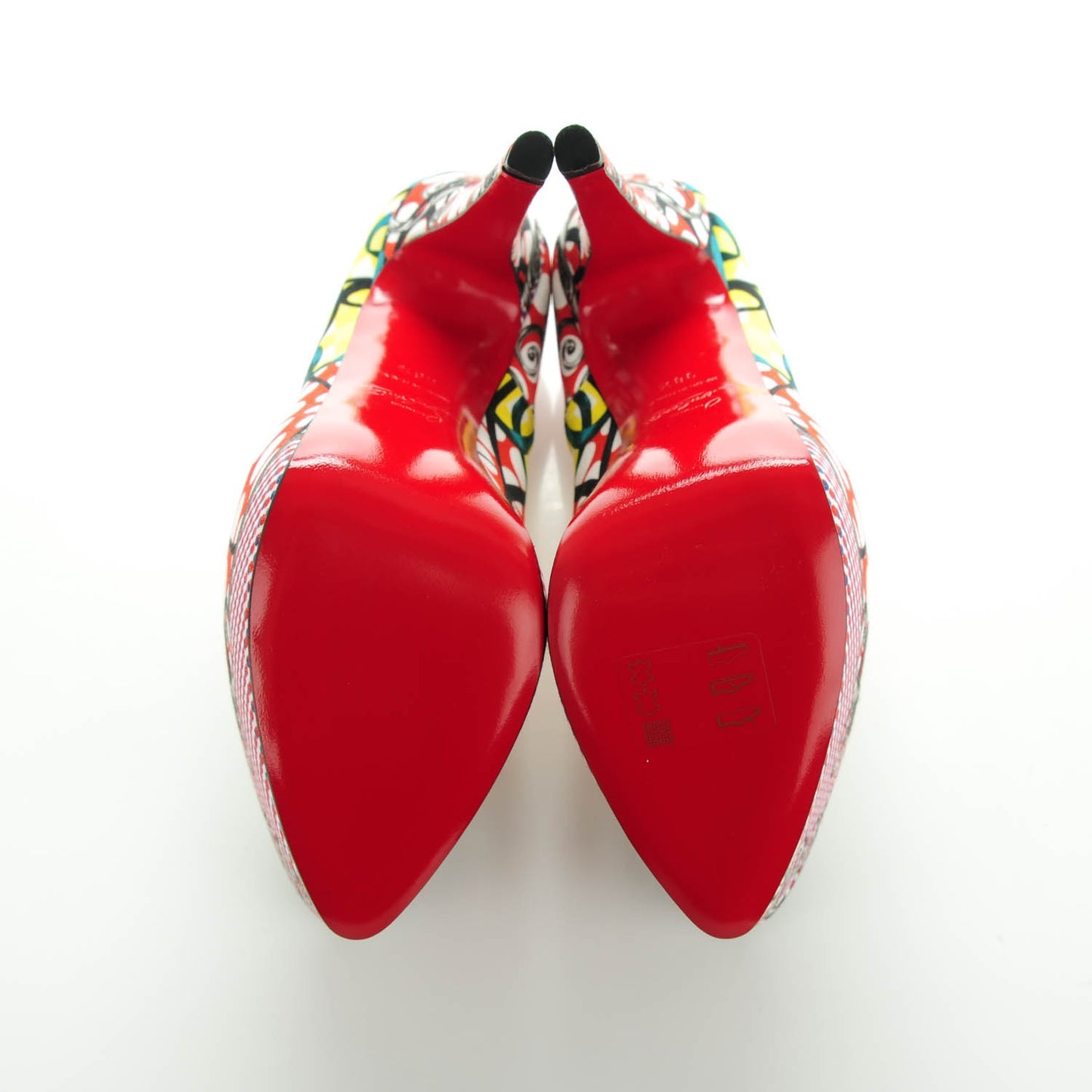 Fabric Loubi Print Daffodile 160 Pumps 38.5 Multicolor