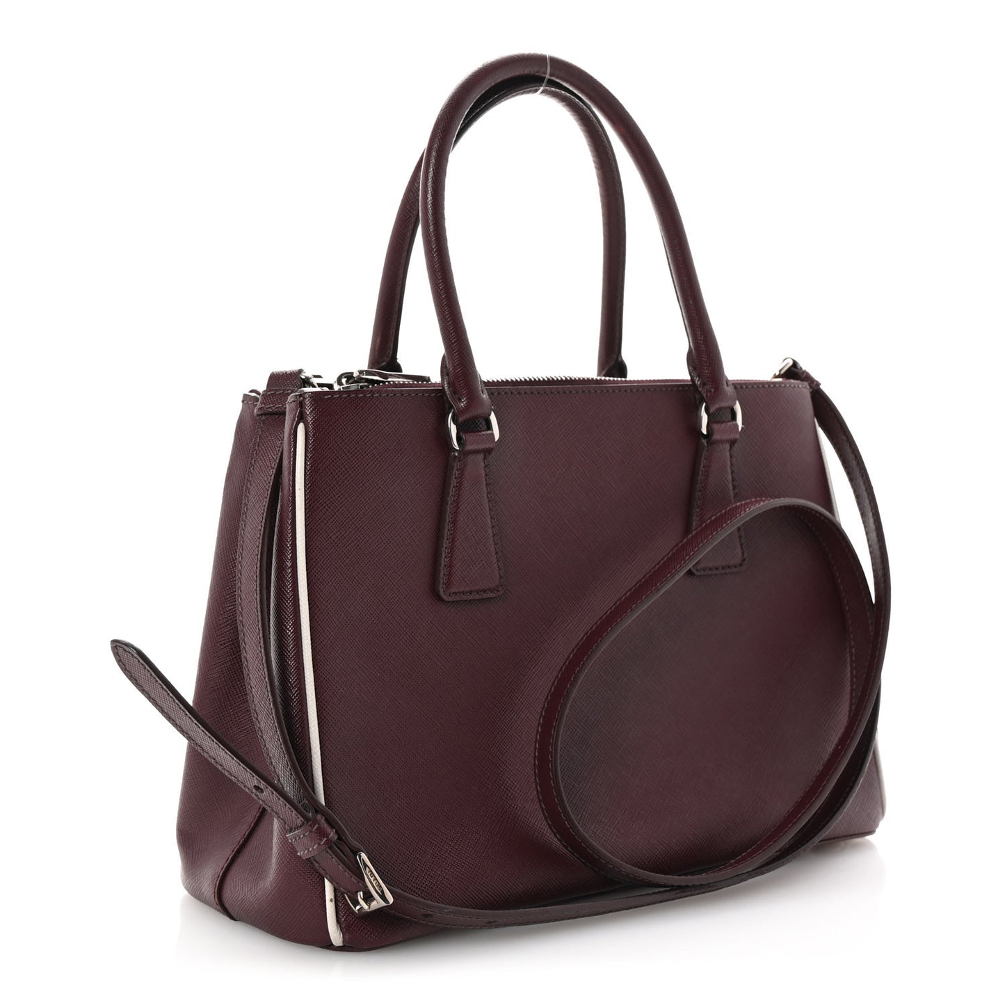 Saffiano Small Galleria Double Zip Tote Granato