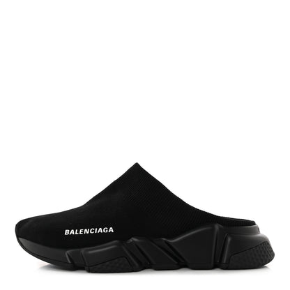 Balenciaga Neoprene Knit Womens Speed Sneakers Mules 39 Black 1 of 11