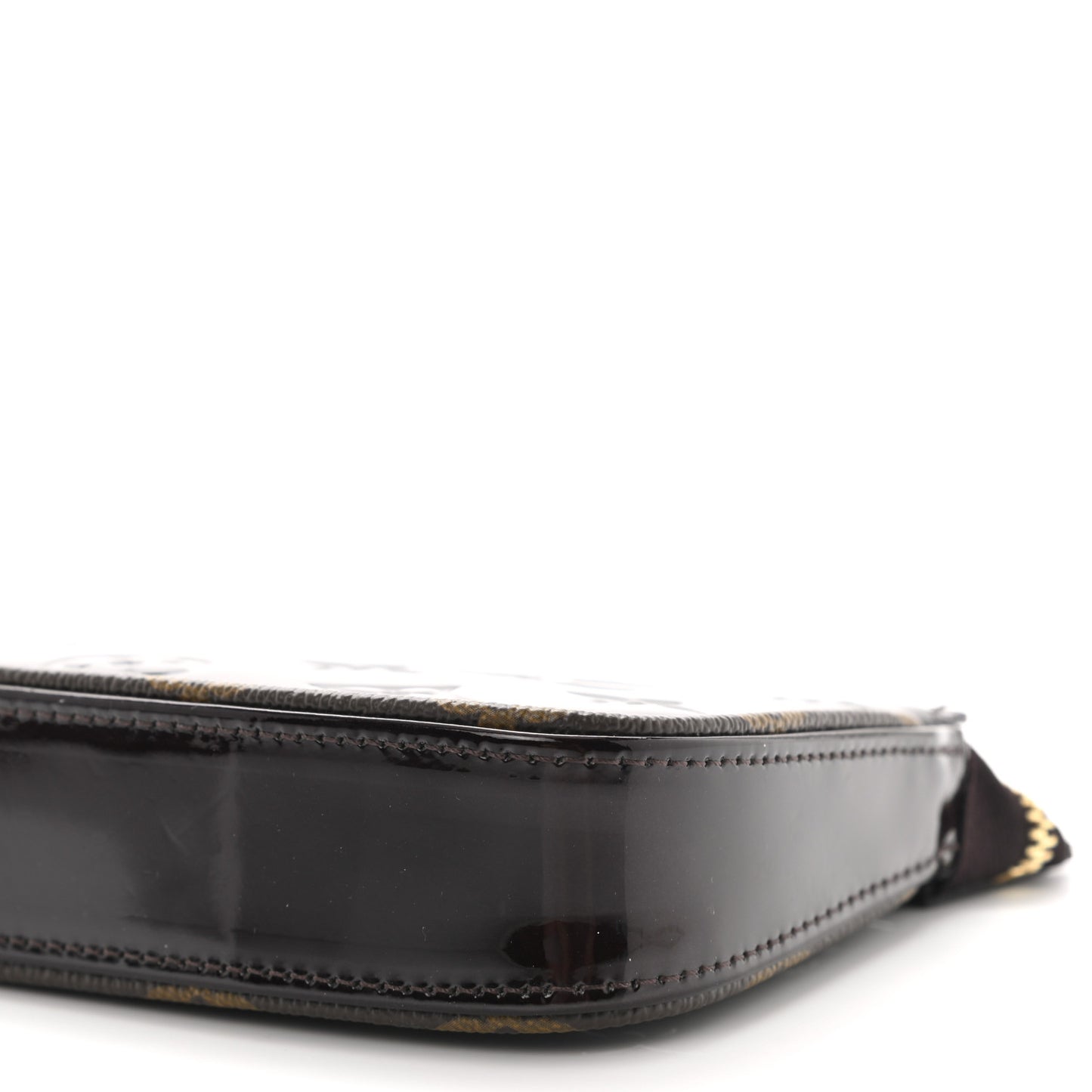 Vernis Monogram Mini Pochette Accessories Amarante