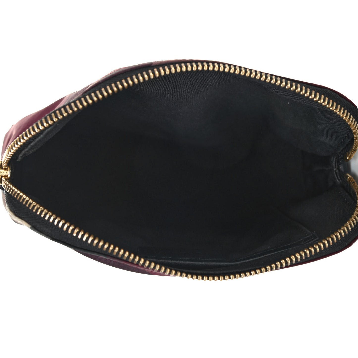 Nylon Nova Check Zip Top Pouch Plum