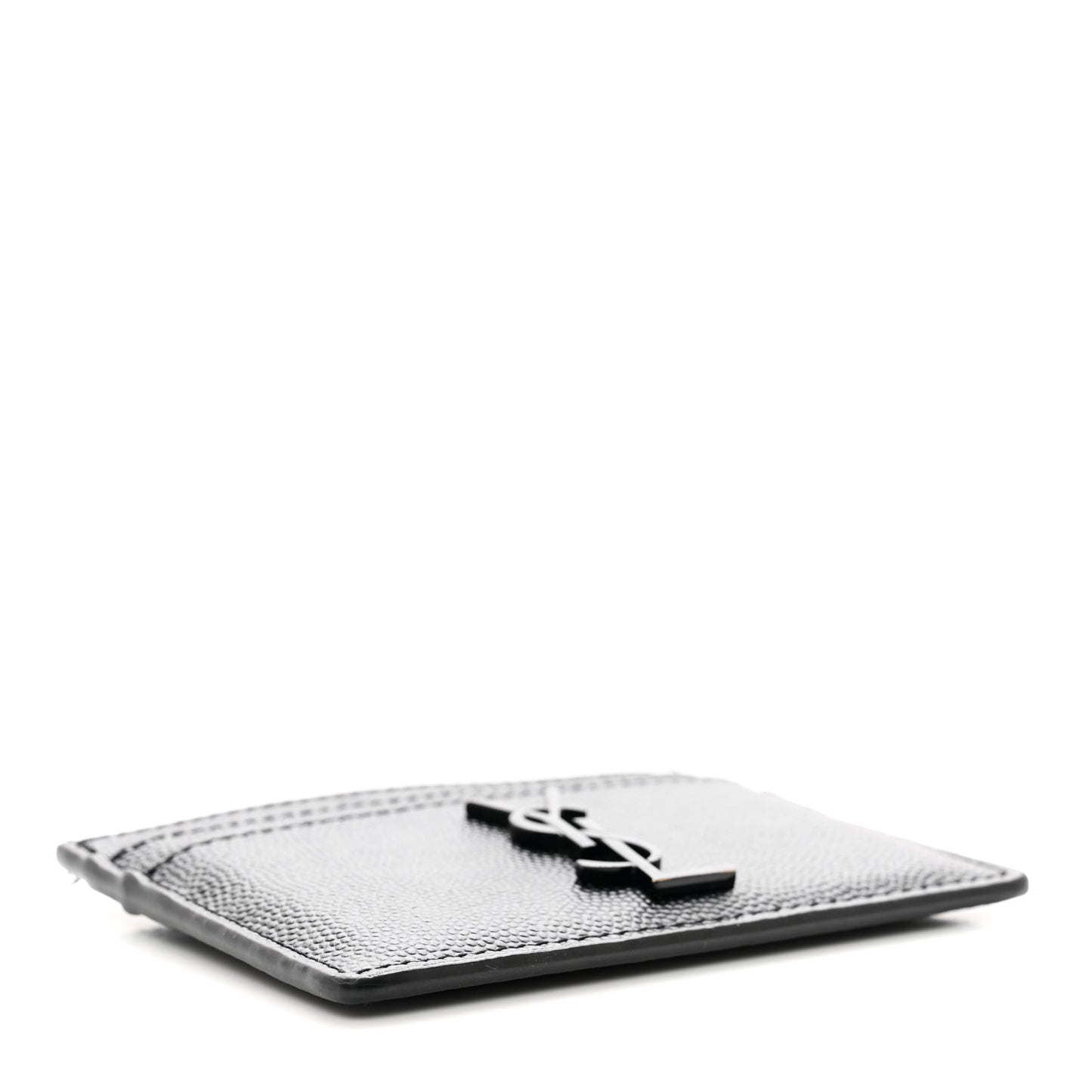 Grain De Poudre Monogram Credit Card Case Black