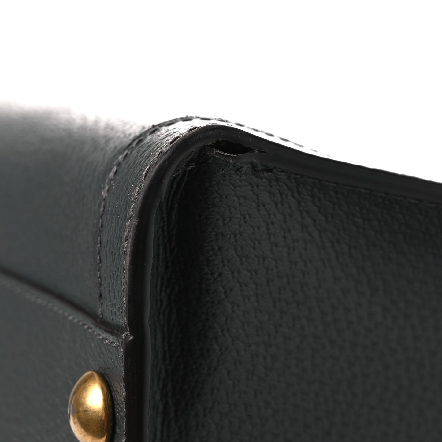 Textured Dollar Calfskin Web Studded Maxi Diana Tote Bag Graphite Grey