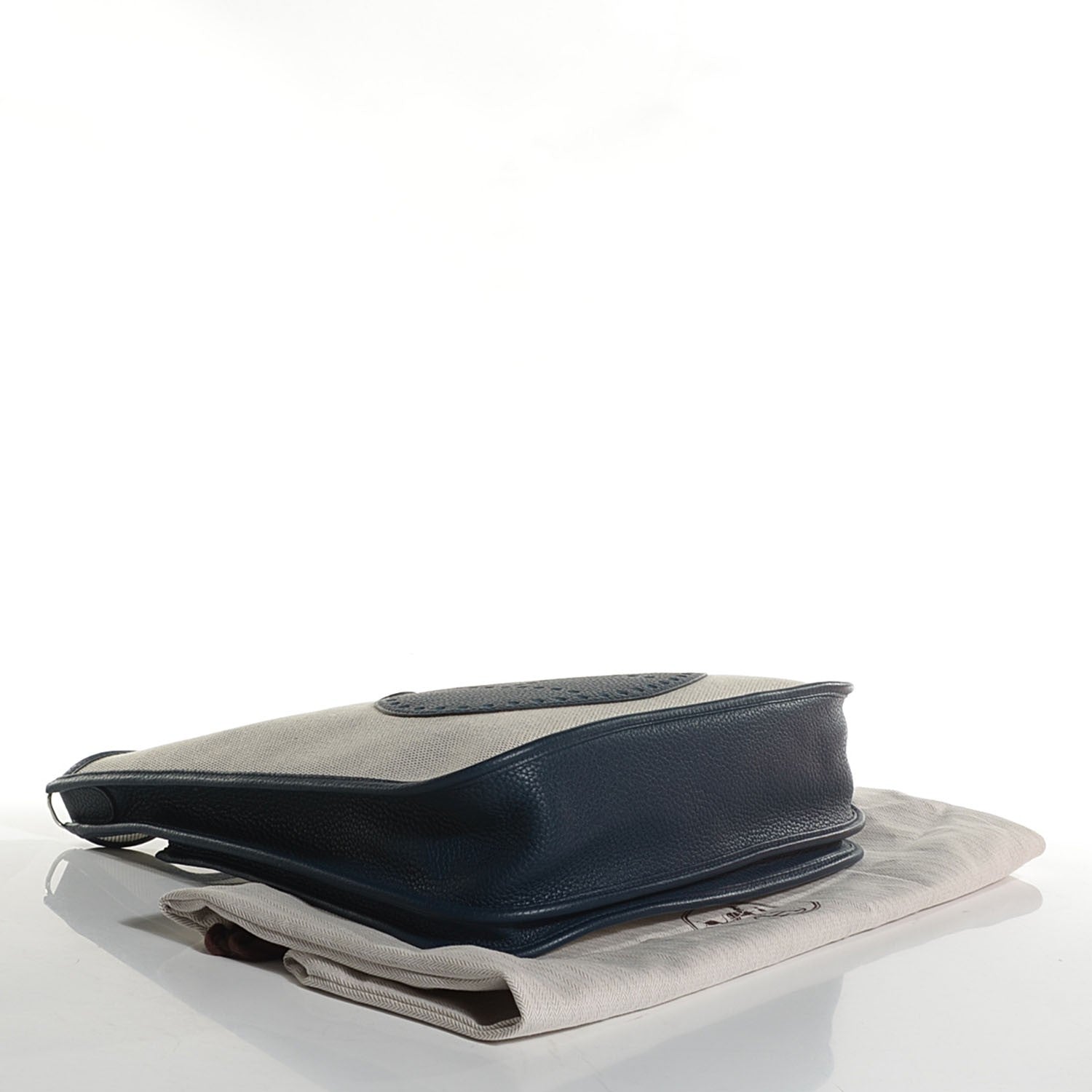 Hermes Toile Taurillon Clemence Evelyne III GM Bleu de Prusse 4 of 15