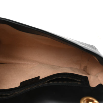 Gucci Calfskin Matelasse Small GG Marmont Shoulder Bag Black 5 of 10