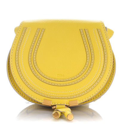 Chloe Calfskin Mini Marcie Round Crossbody Bag Neon Yellow 1 of 8