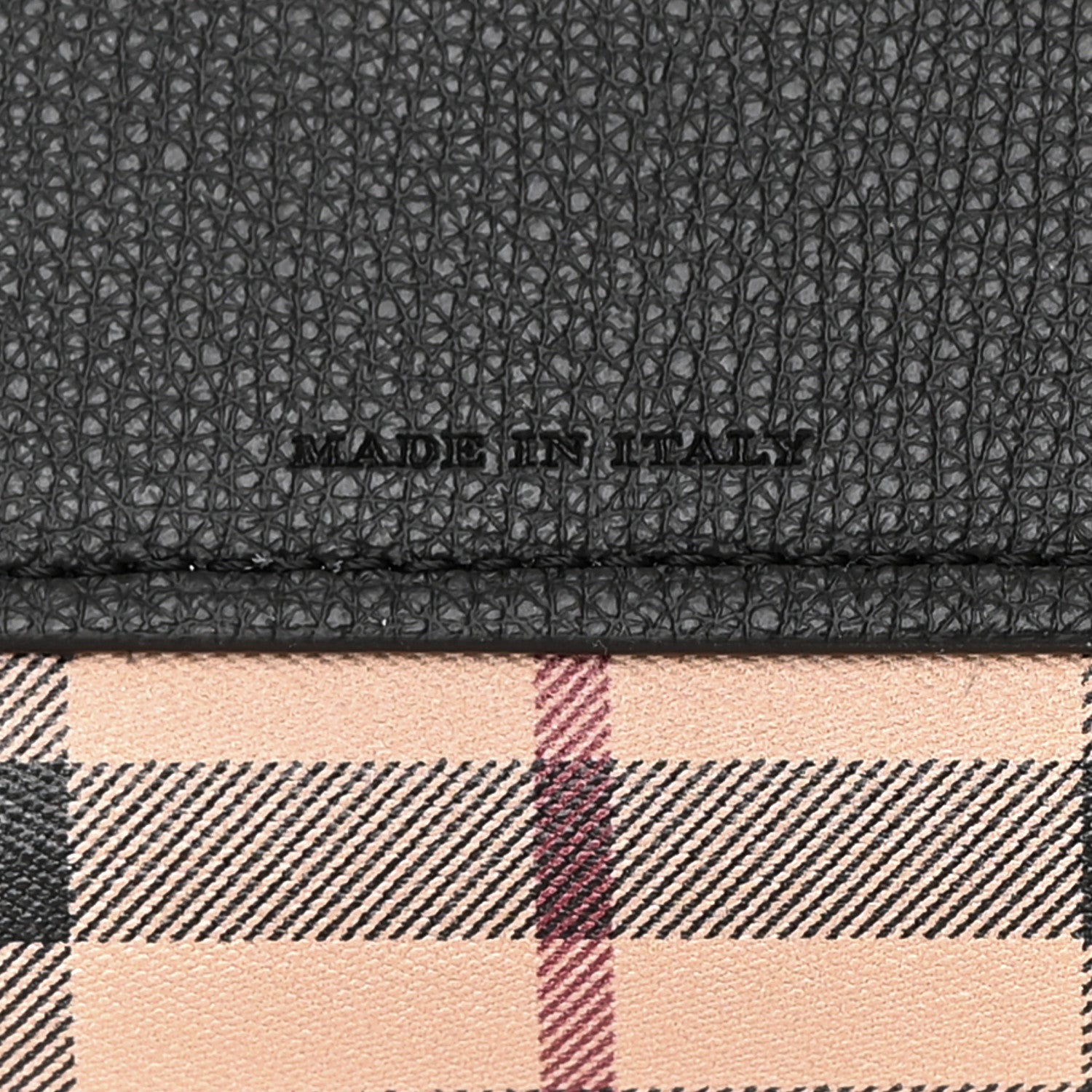Burberry Grainy Calfskin Haymarket Check Medium Reversible Tote Black 10 of 18