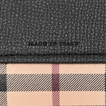 Burberry Grainy Calfskin Haymarket Check Medium Reversible Tote Black 10 of 18