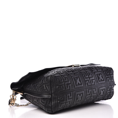 Versace Nappa Ricamo Quilted The Greek Shoulder Bag Black 3 of 10