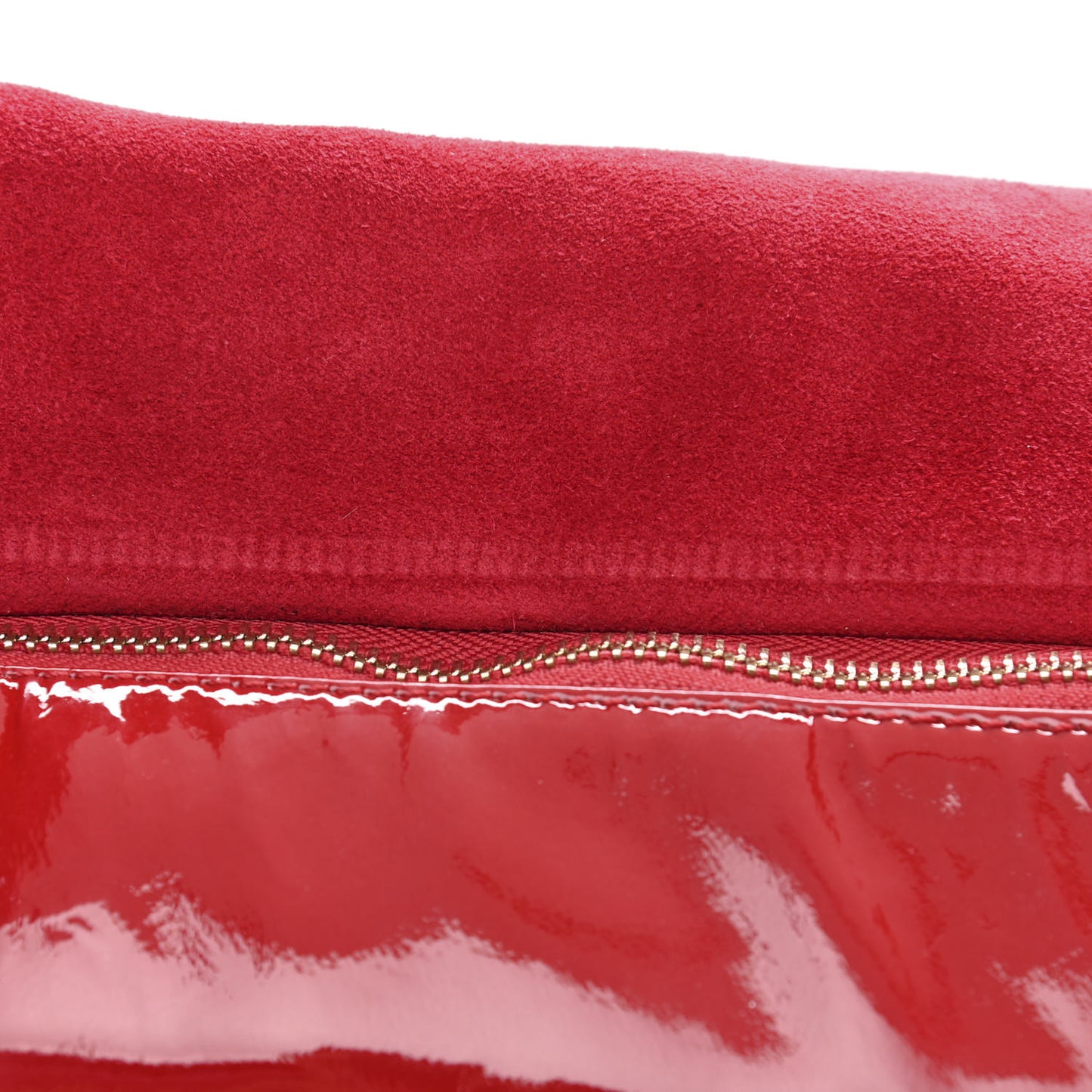 Patent Calfskin Tulita Shoulder Bag Red