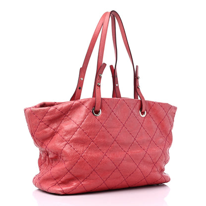 Chanel Glazed Calfskin Large On The Road Tote Pink 3 of 16