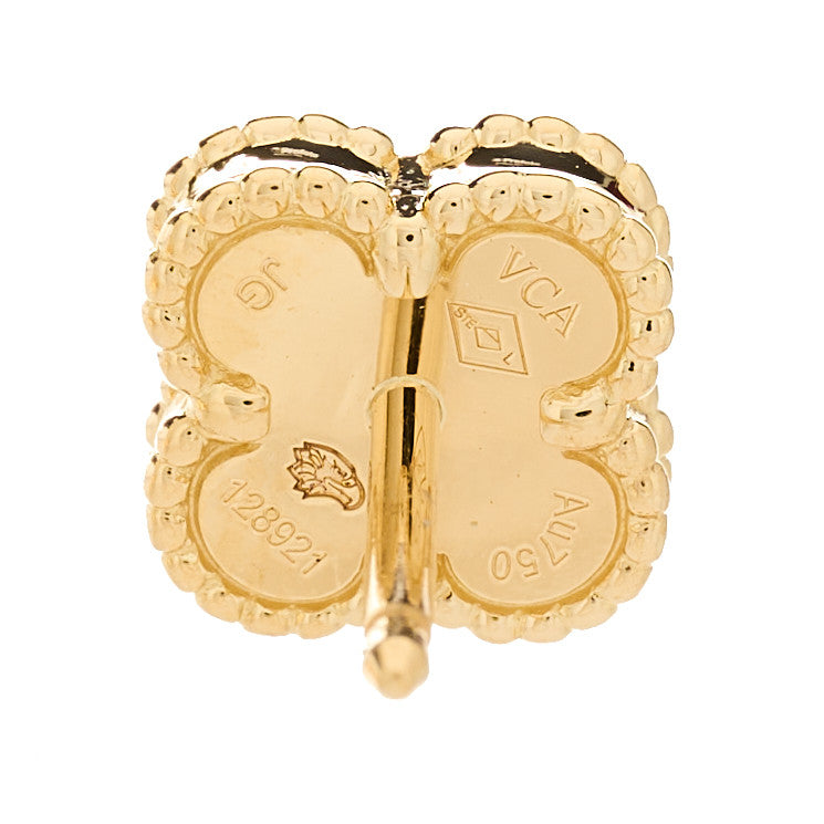 18K Yellow Gold Mother of Pearl Sweet Alhambra Earrings