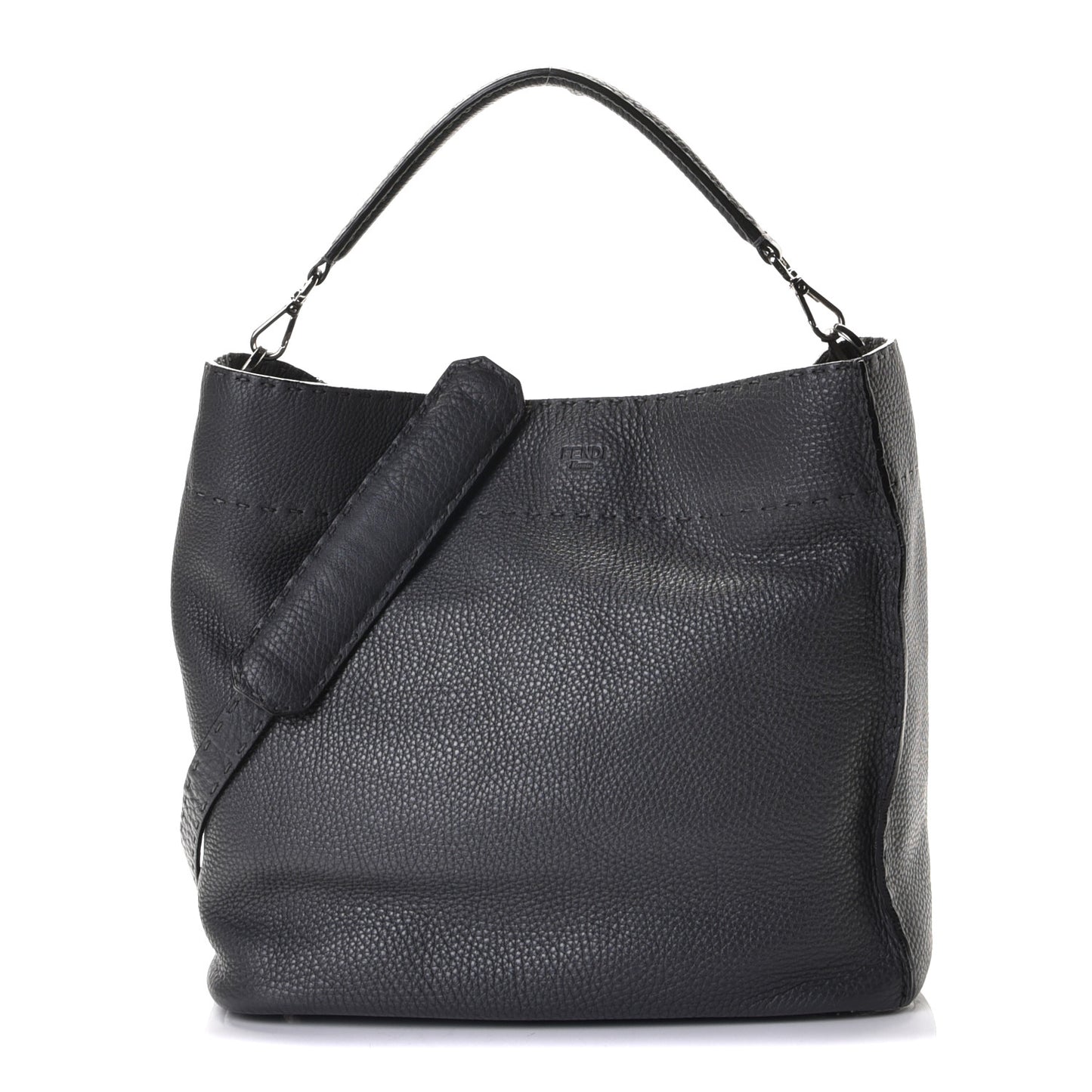 Cuoio Romano Selleria Large Anna Bucket Bag Asfalto