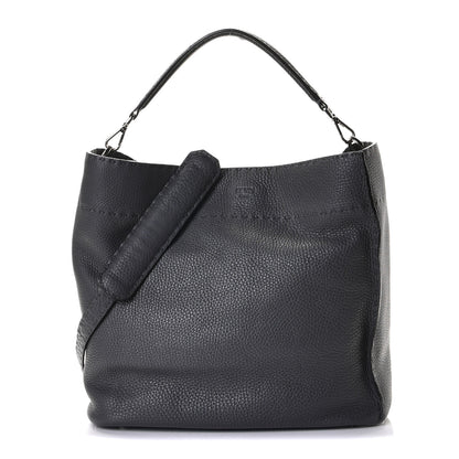 Fendi Cuoio Romano Selleria Large Anna Bucket Bag Asfalto 1 of 5