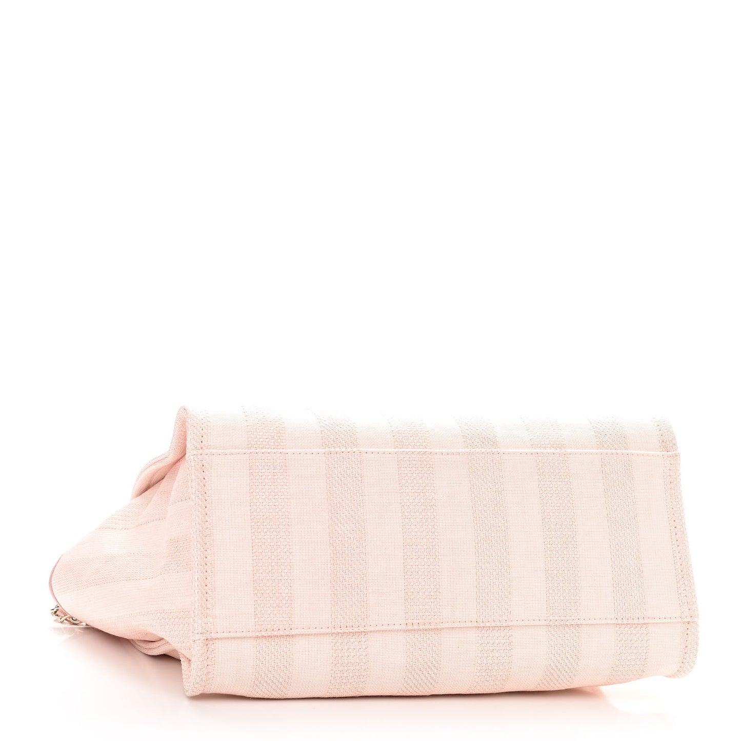 Mixed Fibers Calfskin Striped Medium Deauville Tote Light Pink