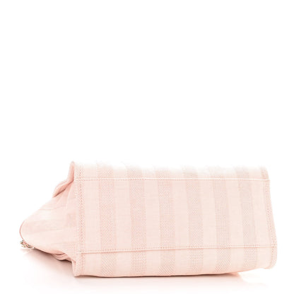 Chanel Mixed Fibers Calfskin Striped Medium Deauville Tote Light Pink 4 of 10