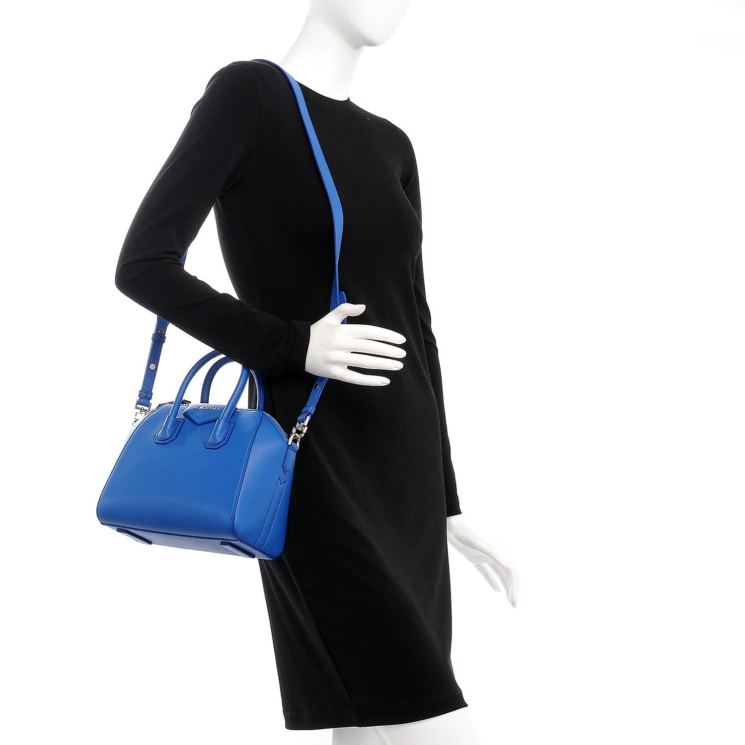 Givenchy Sugar Goatskin Mini Antigona Indigo Blue 2 of 8